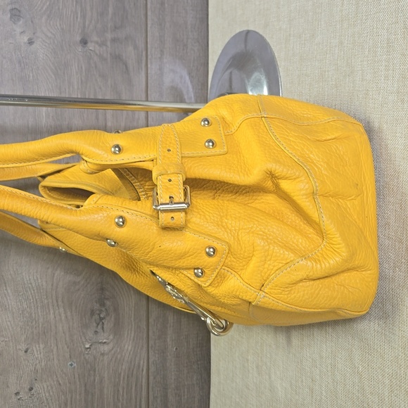 Dooney & Bourke Golden Yellow Pebble Leather Handbag - Picture 3 of 13